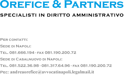 Orefice & Partners specialisti in diritto amministrativo